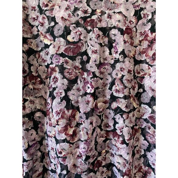 INC International Concepts VIntage y2K Ruffled Lacey Floral Blouse Size M - Picture 6 of 8